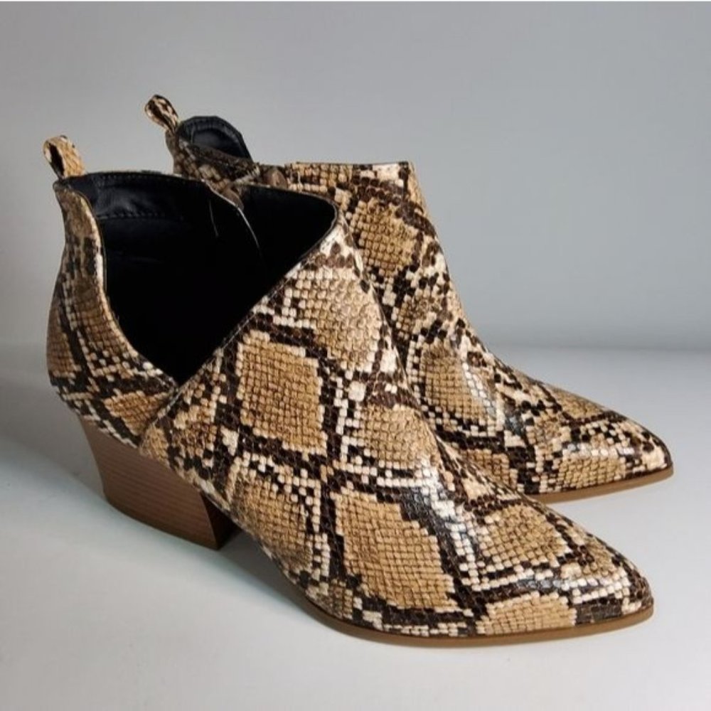 Snake Skin Booties Womens Size 7